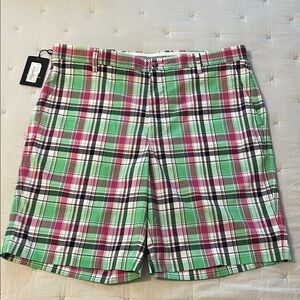 Men’s plaid FootJoy golf shorts